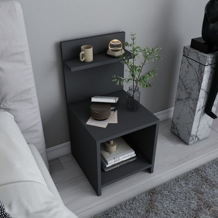 Hanah Home Mesilla de Noche Ullman Antracita
